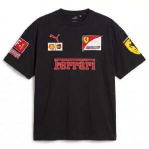 Eddez Black Motorsport Cotton T-Shirt