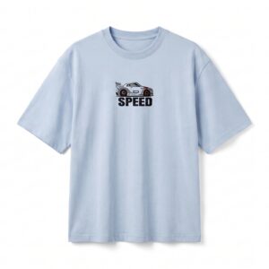 Eddez White Racing Graphic Cotton T-Shirt