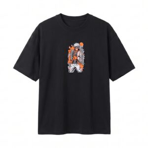 Eddez Anime Warrior Graphic Cotton T-Shirt